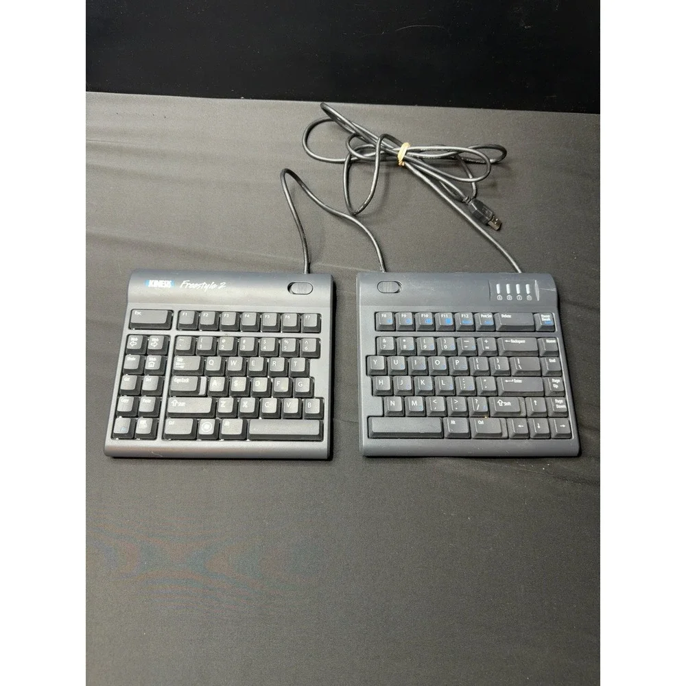 Kinesis Freestyle2 KB800 Ergonomic Split USB Keyboard Black‎ Tested Working